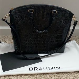 LARGE DUXBURY SATCHEL Black
